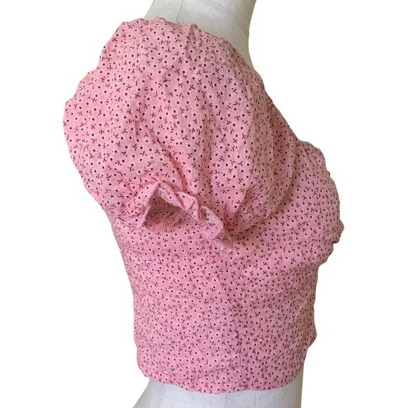 Princess Polly puff sleeve floral Y2k Retro crop top Cottagecore Fairy size 2 - Picture 3 of 11